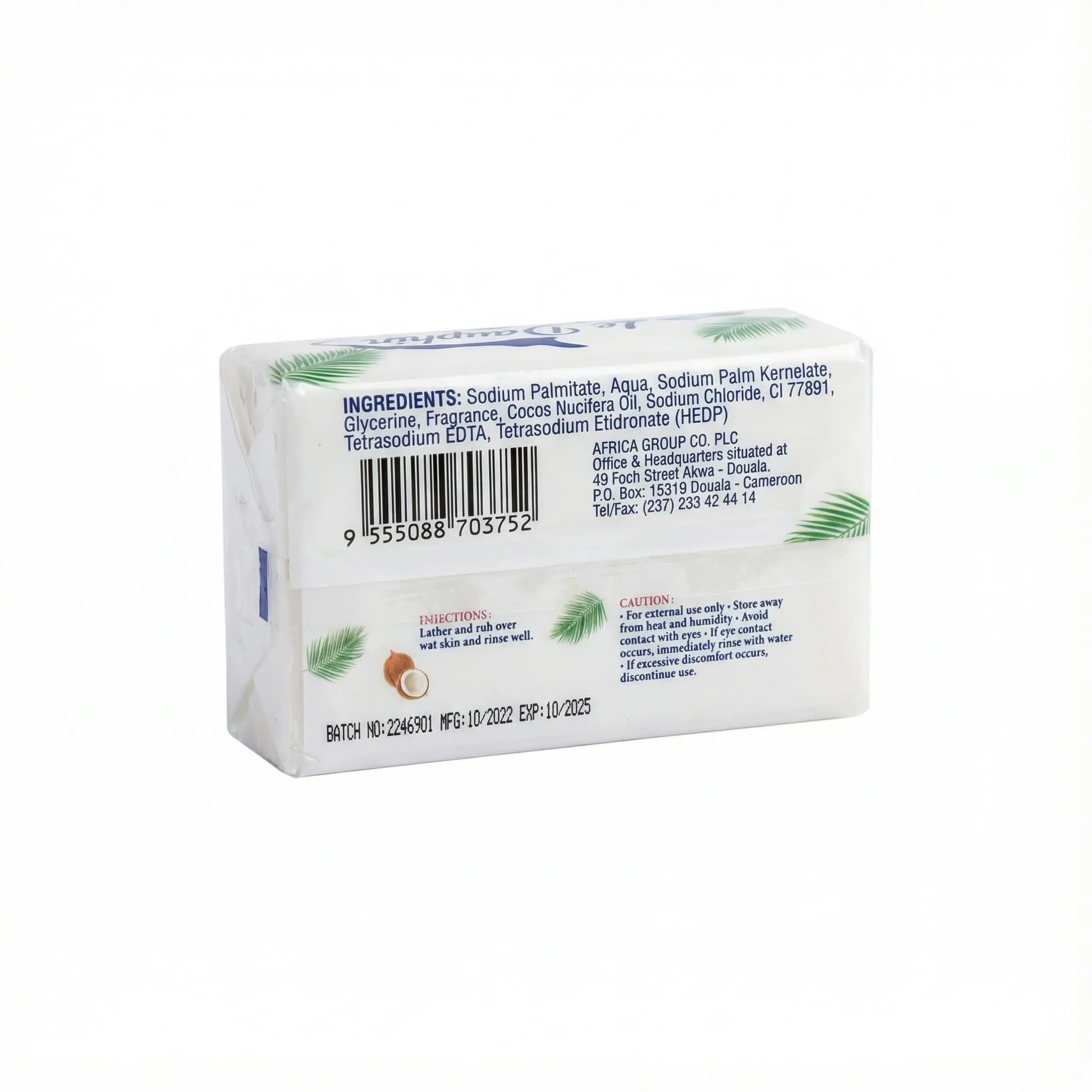 composition du savon de toilette le dauphin coco